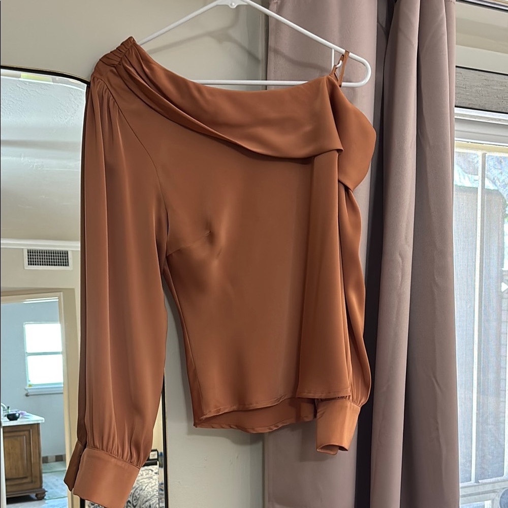 Elegant Brown Off-Shoulder Women's Top